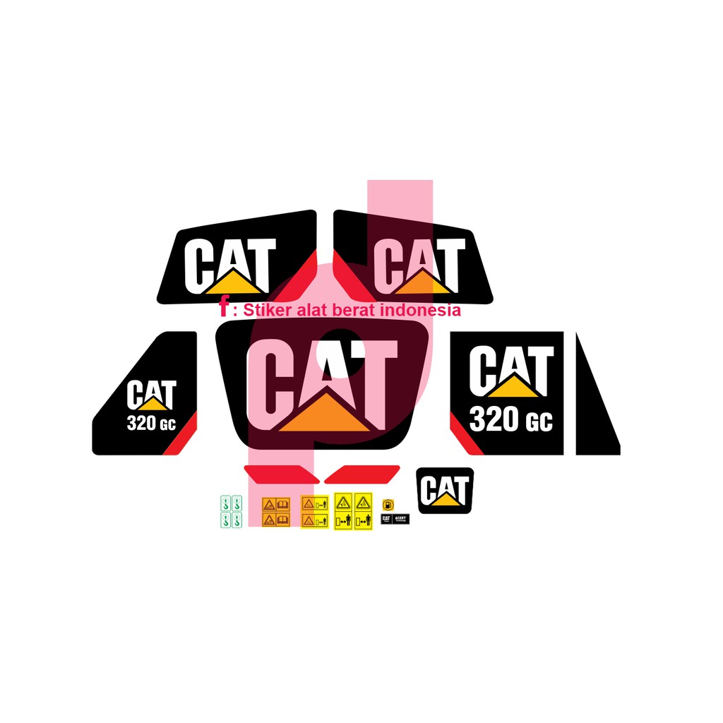 

Stiker Cat 320 gc