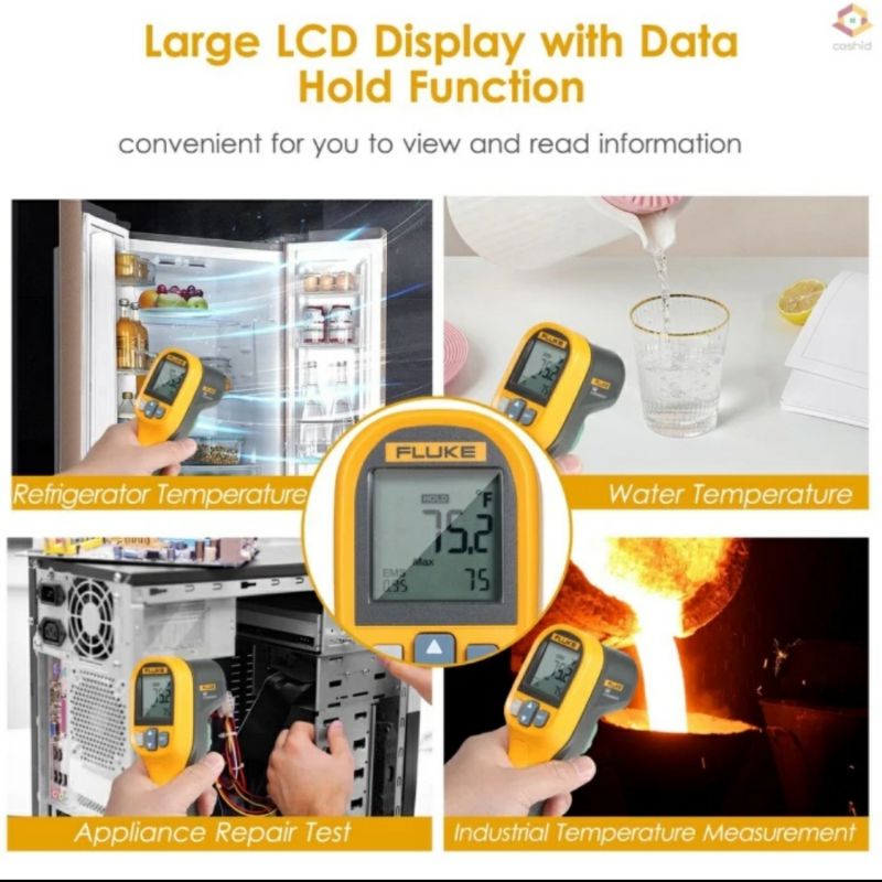 Fluke 59e Termometer Dital Mini Infrared Ir 8 1-30 - 350 C 22 662 F