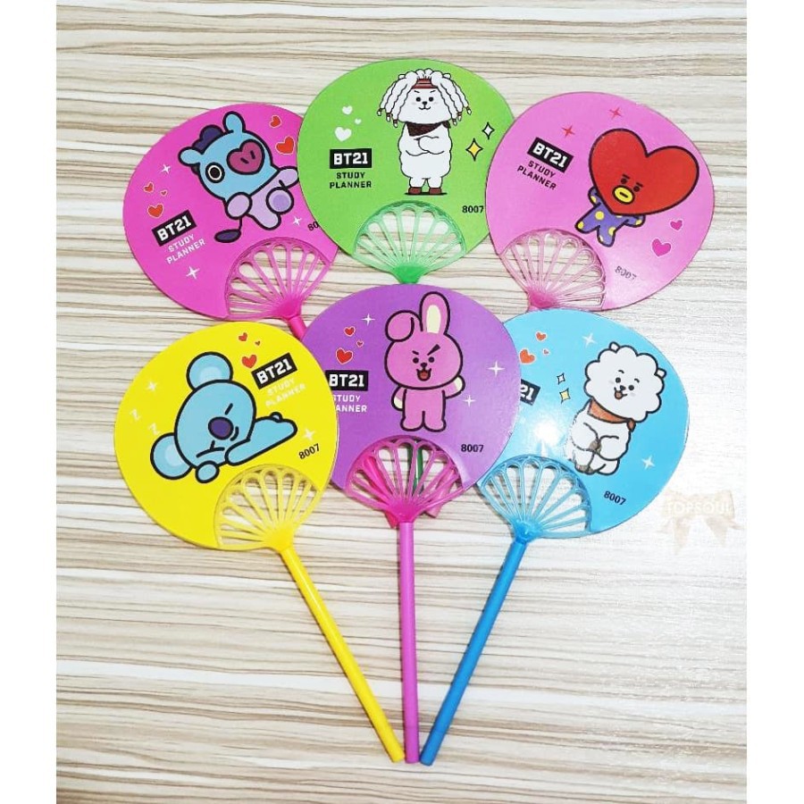 

Pulpen Kipas BT21 / Gel Pen 2in1 unik karakter Kpop BTS