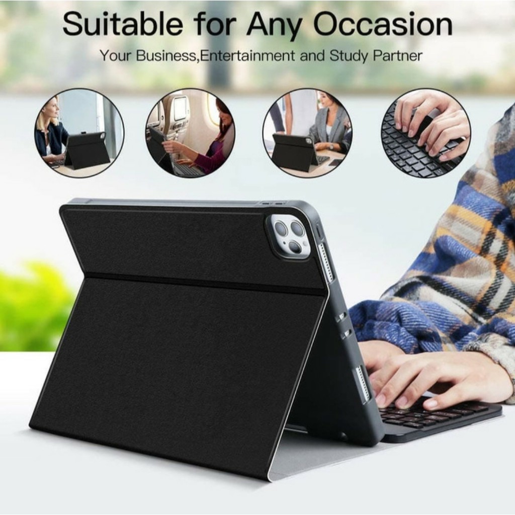 Flip Cover Bluetooth Keyboard Magnetic IPAD AIR 4 10.9 IPAD PRO 11 2020 2018 2021 m1 case casing cover