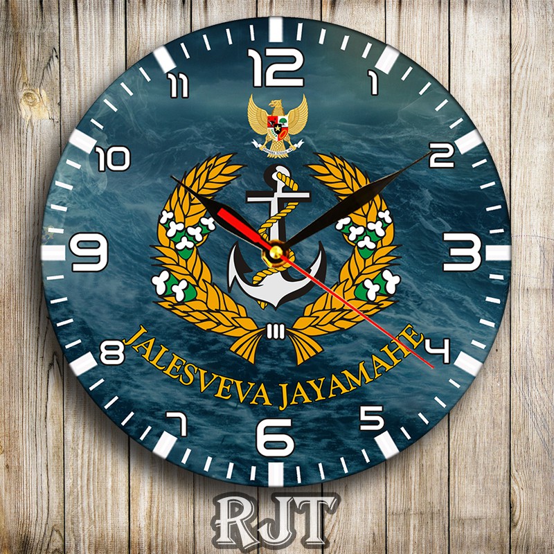 Jam Dinding Kayu TNI AL