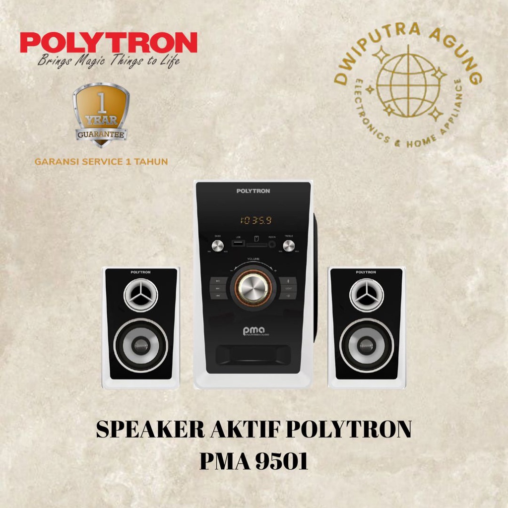 SPEAKER AKTIF POLYTRON PMA9501 PMA 9501 ACTIVE SPEAKER POLYTRON BLUETOOTH MULTIMEDIA SPEAKER POLYTRON