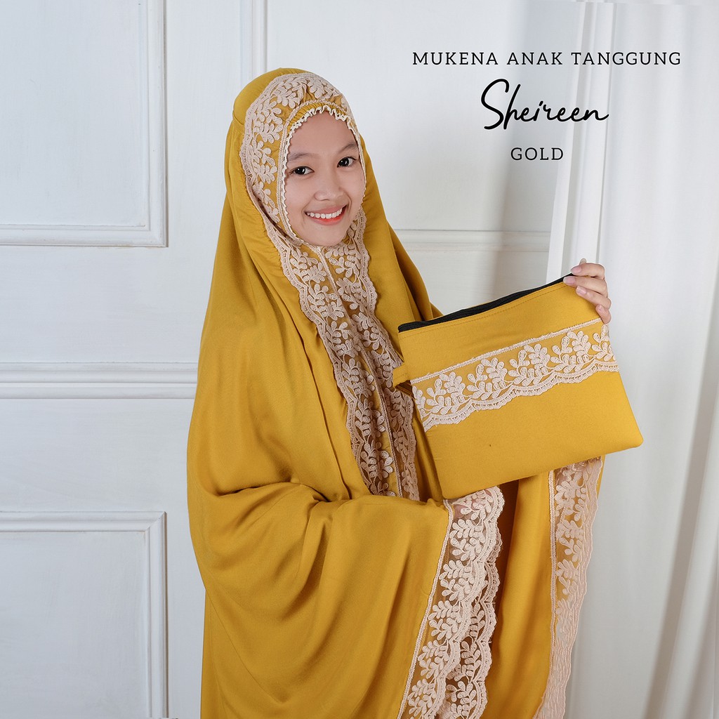 PUSAT MUKENA TASIK - MUKENA ANAK TANGGUNG MOTIF SHIREEN