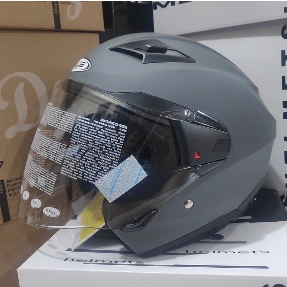 Zeus ZS611 Matt Grey 11C - Helm Zeus ZS 611 Double Visor