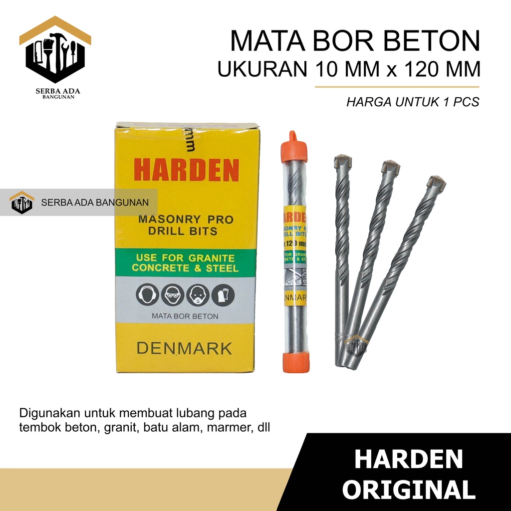 Mata Bor Beton Granit Harden 4 - 5 - 6 - 8 - 10 - 12 mm DRILL TEMBOK DINDING TAJAM KUAT DENMARK