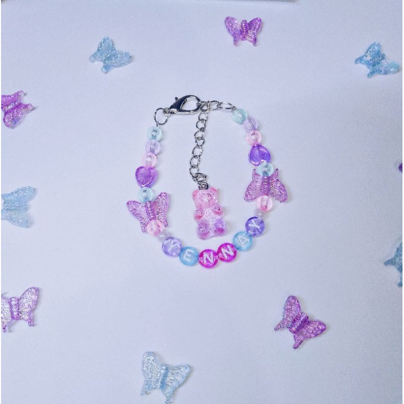 custom bracelet beads/gelang manik kpop/nama/korean bracelets