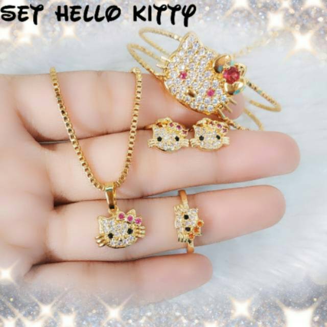 Xuping perhiasan anak 1 set hello kitty
