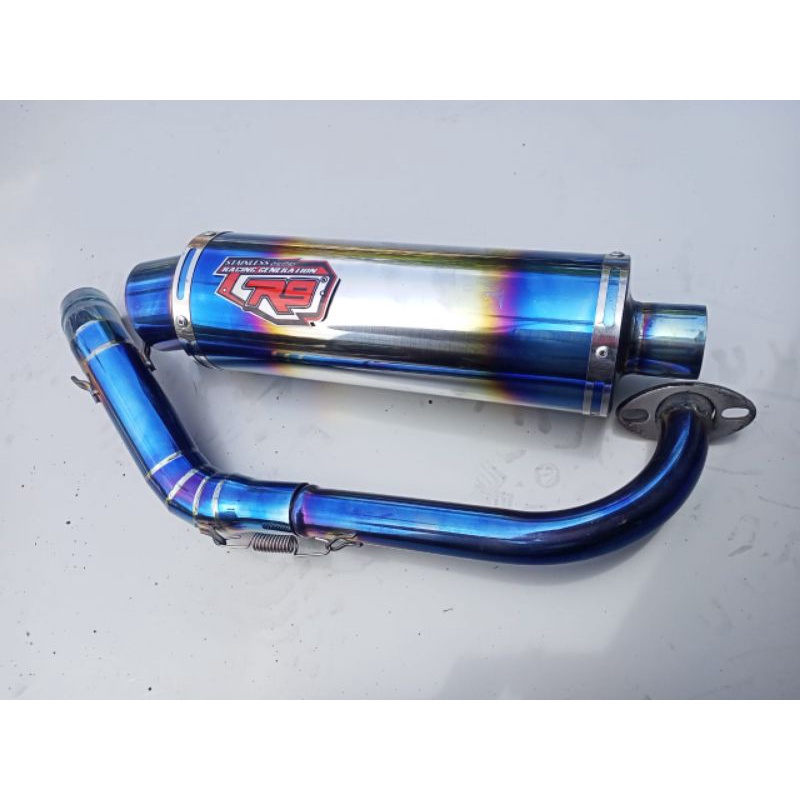 KNALPOT R9 LEHER BLUEMOON (INLET 38/50) BEAT MIO VARIO AEROX SCOOPY NMAX PCX ADV LEXI GENIO NEX DLL