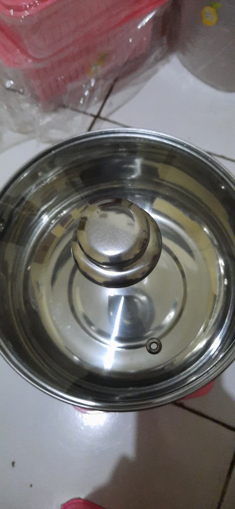Panci Stainless Calypso Steel +tutup Kaca Size (1,7)/(2,4)/(2,9)/ Panci Di Jual Per-biji