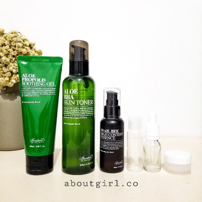 [SHARE IN JAR / BOTTLE] BENTON ALOE SKIN BHA TONER SNAIL BEE ESSENCE ALOE PROPOLIS SOOTHING GEL