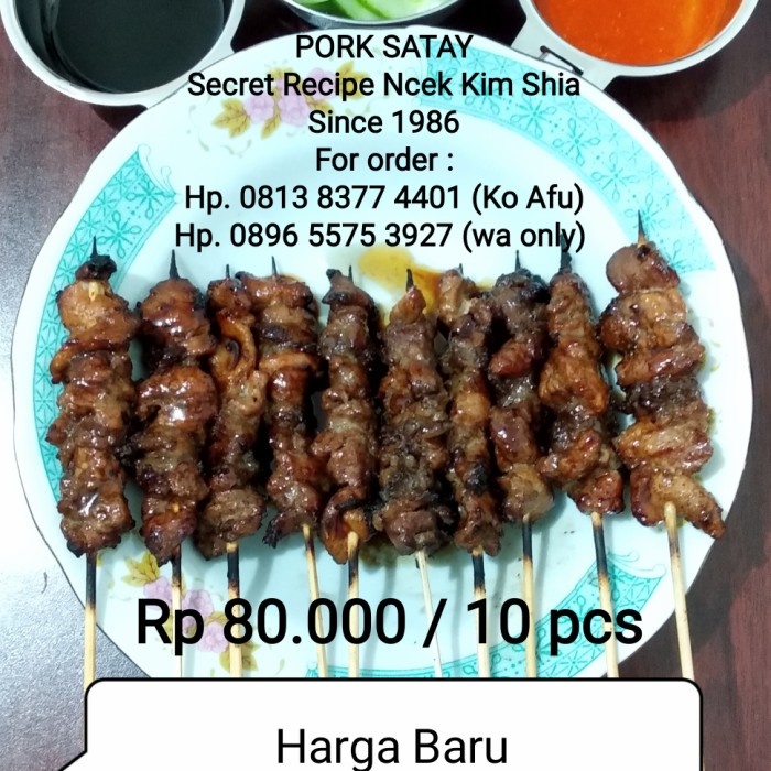 

Nilma_Jek Sate Babi Ncek Kim Shia (Min Order 30 Tusuk)