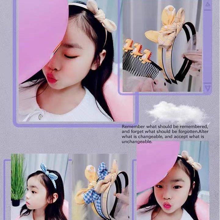 Bando korea wanita dewasa anak kain motif simpul pita polkadot bunga daisy lucu cute remaja cantik