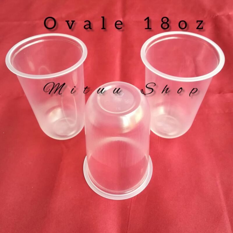 Cup Ovale 16oz,18oz,22oz/Gelas Plastik Ovale/Gelas Plastik PP 16oz,18oz,22oz Oval Plastic