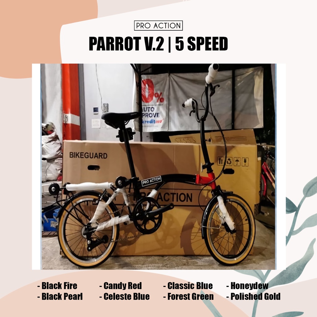 Sepeda Lipat Seli Pro Action Parrot V2 5 Speed 5s