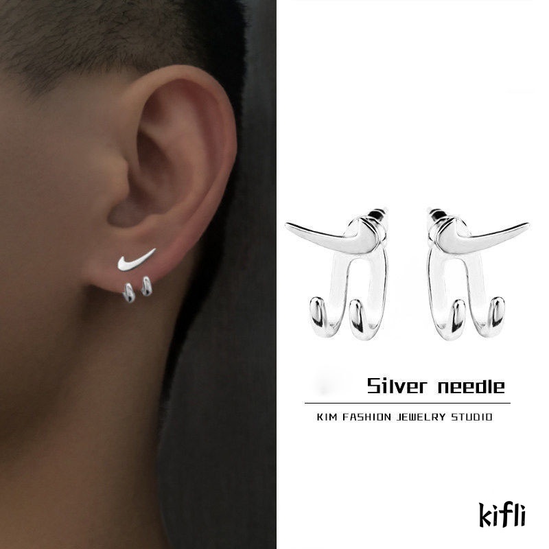 COD S925 Perak Anting,Tindik/Tusuk/Piercing Ear,Plug Telinga Korea,Untuk Fashion Pria Dan Wanita