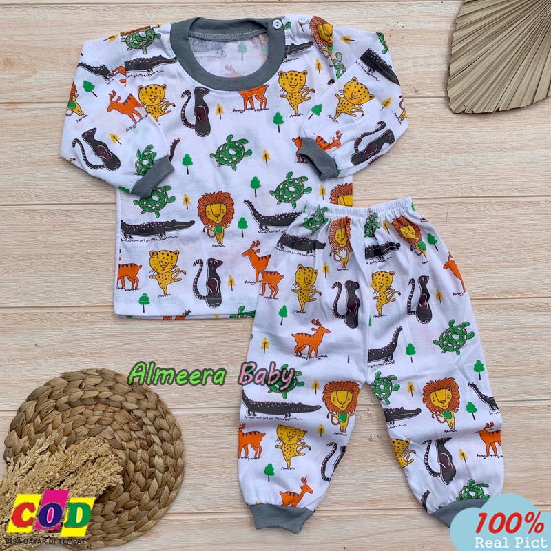 Setelan Baju Tidur Bayi Lengan Panjang Usia 3-12 Bulan Almeera Baby and Kids