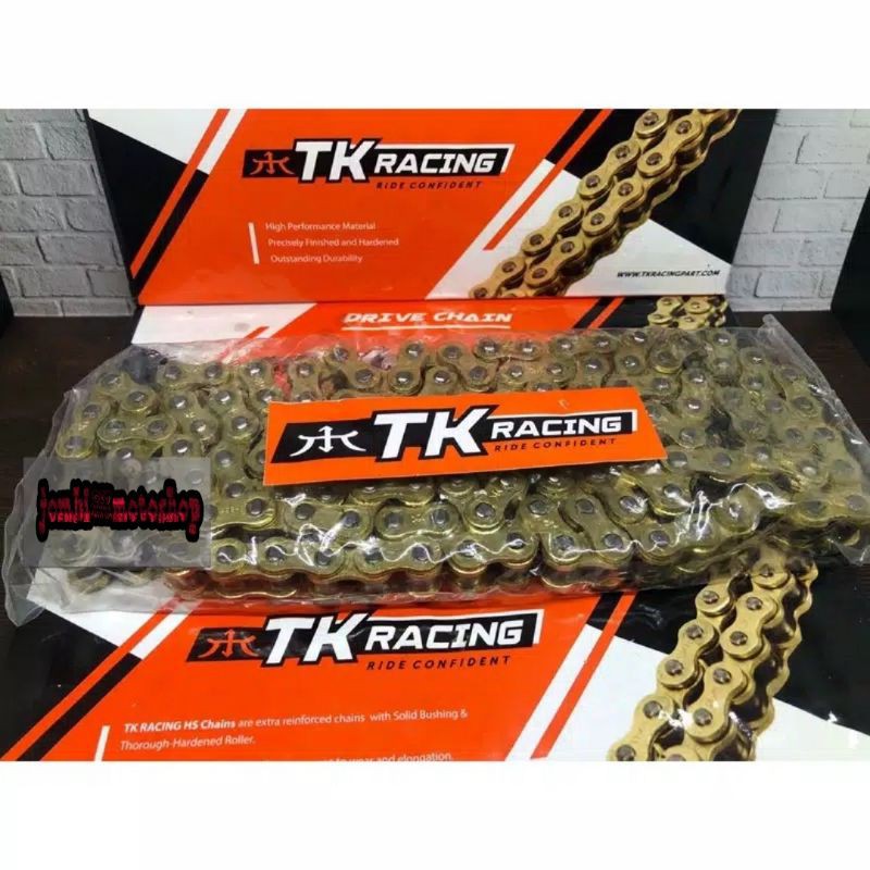 Rantai TK RACING 428 HS 140L/150L R15 KLX/CRF XABRE 150 DTRAKER BYSON FXR GOLD KUAT TEBEL 428HS