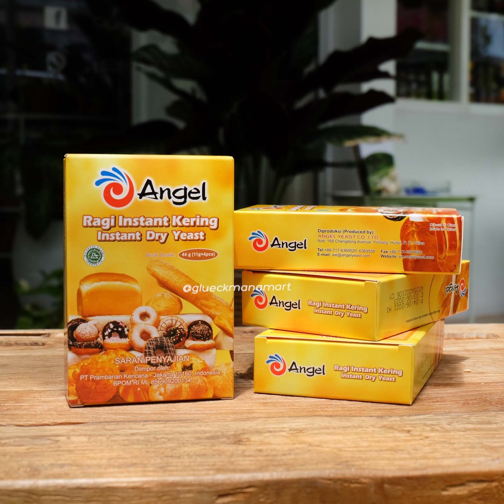 

Angel Instant Dry Yeast / Ragi Instant Kering 44gr ( 4x11gr )