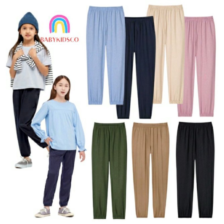 Jogger Uniqlo Anak Perempuan Celana Panjang Girl Long Pants
