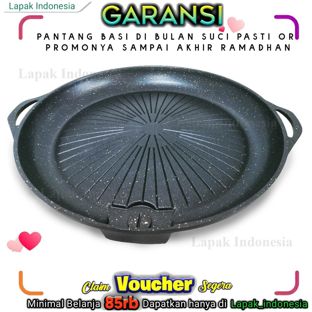 Bakaran Teflon Yakiniku Pan Wajan Panggangan Bbq Koki Bulat Grill Panggang Daging Bulgogi Serbaguna