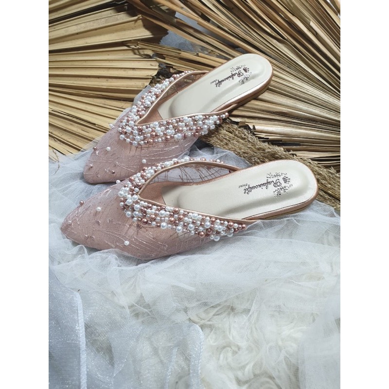 flatshoes kathy rosegold tinggi 1cm