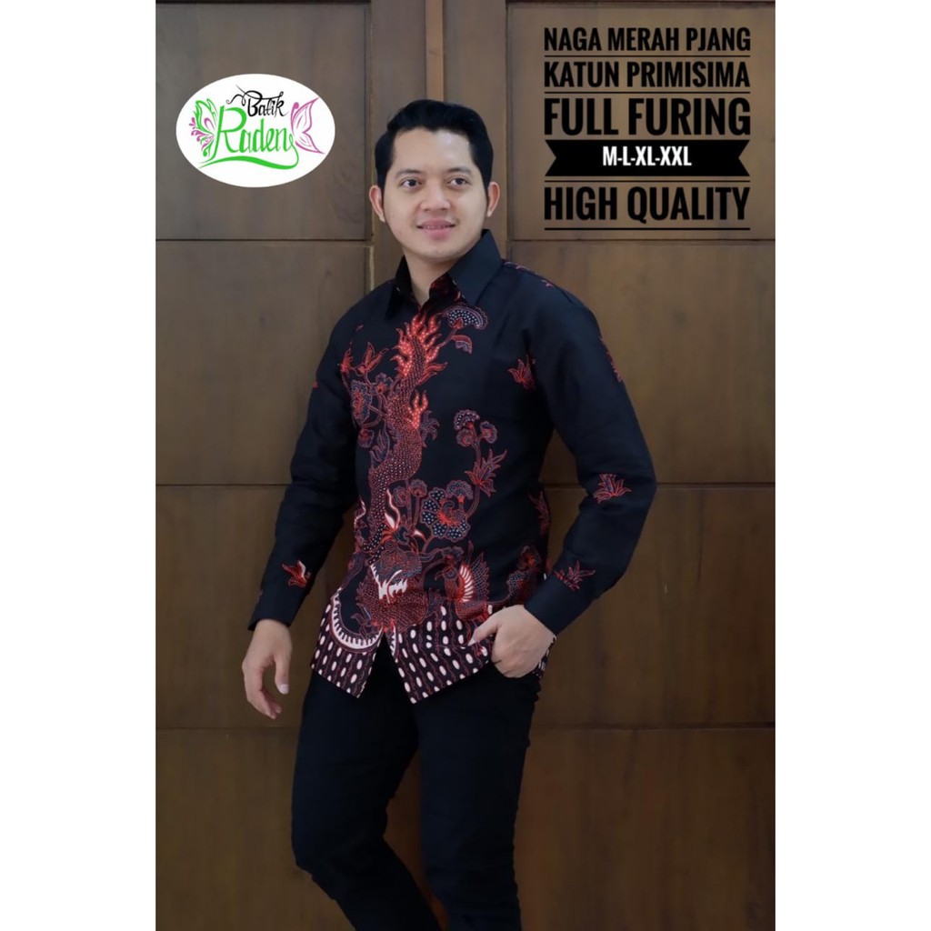 NAGA SERI KEMEJA BATIK SOLO PANJANG FULL FURING BATIK RADEN BATIKSOLOAMANAH 140.000