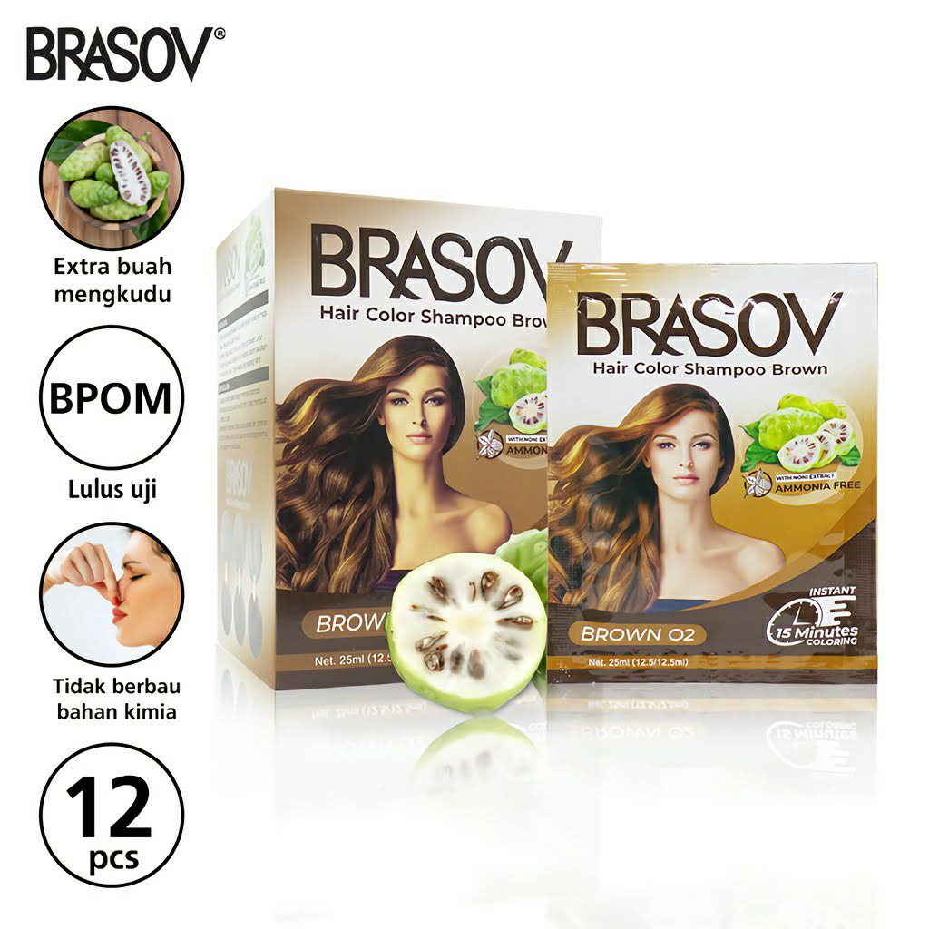 BRASOV Shampoo Pewarna Rambut Extra Nino Hair Color Shampoo BPOM XX-CT