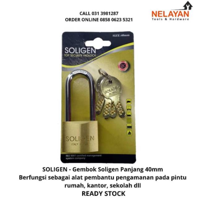 GEMBOK SOLIGEN PANJANG 40 MM