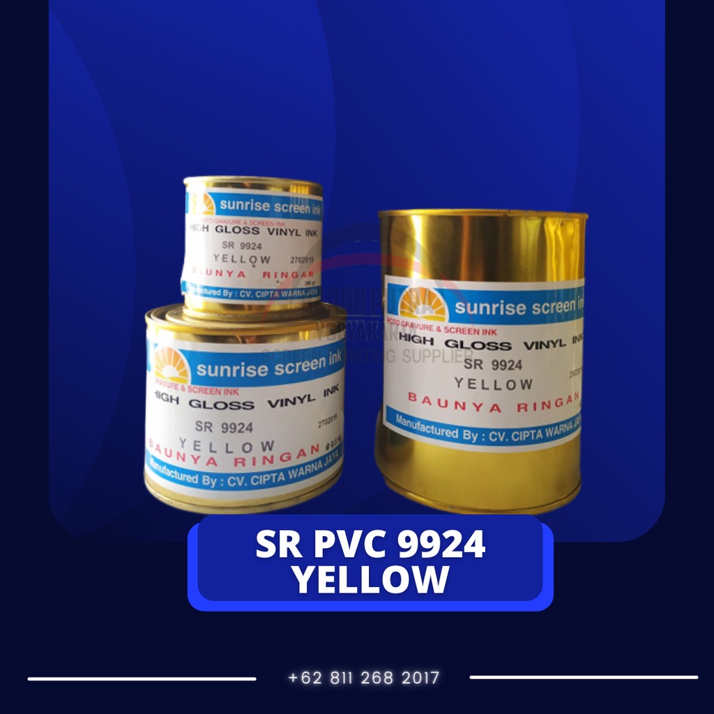

SUNRISE SR PVC 9924 YELLOW 1KG - TINTA SABLON KERTAS