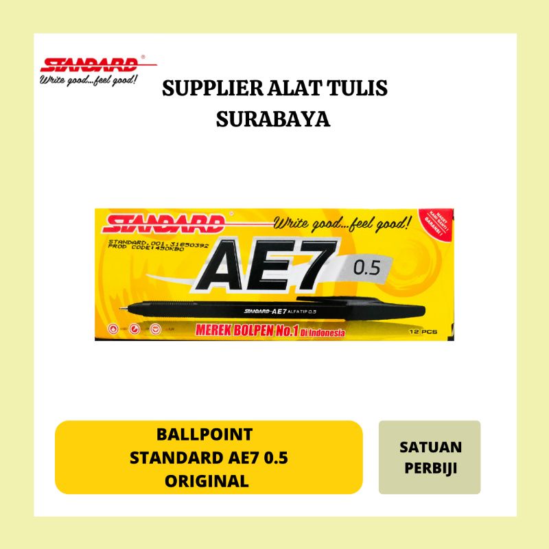 

PULPEN / BOLPEN / PENA / STANDARD AE7 0.7 mm ORIGINAL 100% WARNA HITAM MURAH TERPERCAYA BEST QUALITY