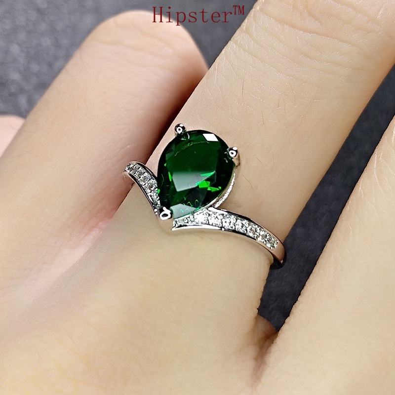 Hot Sale in Europe and America Classic Affordable Luxury Fashion Diamond Drop-Shaped Ruby Ring