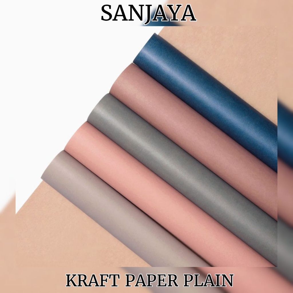 [40 Lembar] Kertas Buket Bunga Warna Polos / Kraft Paper Wrapping / Flower Wrapping Paper Colour / Kraft Paper Plain