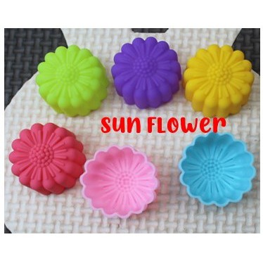 Cetakan Silicone SUNFLOWER Silikon Pudding Coklat Kue Puding Jelly