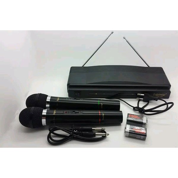 MIC WIRELESS DOUBLE MICROPHONE/MIC TANPA KABEL/MICROPHONE WIRELESS