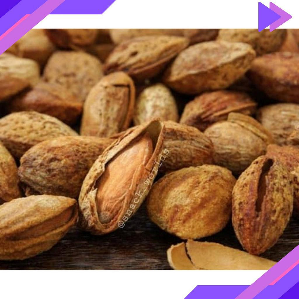 

CUCIGUDANG Almond Roasted CREAMY 1KG Almond Kulit Panggang USA California murah bakar in shell