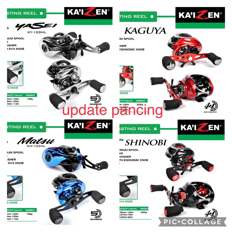 Reel BC KAIZEN KAGUYA / SHINOBI / MATSU / YASEI baitcasting