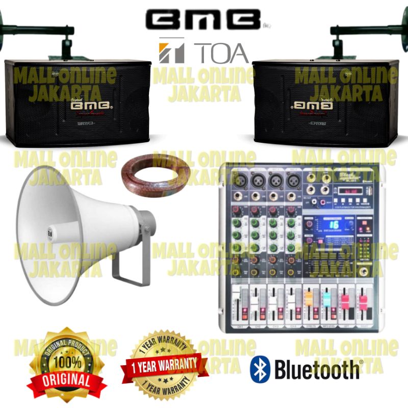 Paket sound system masjid Luar dalam speaker bmb 10 inch corong toa indoor outdoor