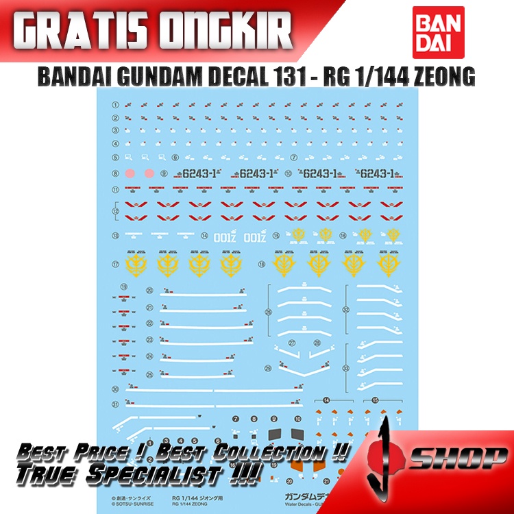GUNDAM DECAL 131 - RG 1/144 ZEONG