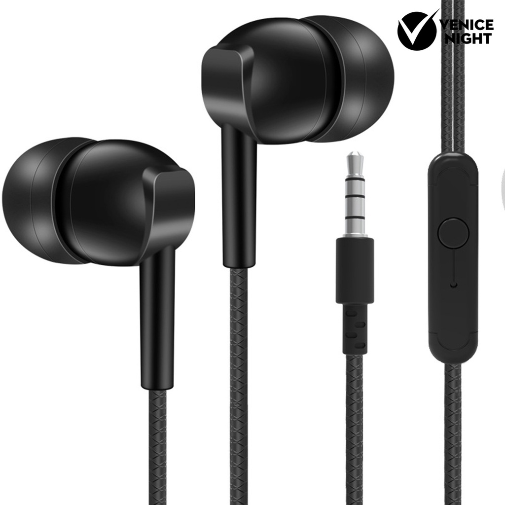 (VNEP) (Berkabel) Headset Earphone In-ear Stereo Surround Heavy Bass Kabel Jack 3.5mm Dengan Mic