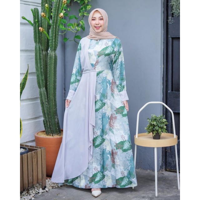 Gamis Vania Maxi Motif/gamis termurah/gamis daily terbaru