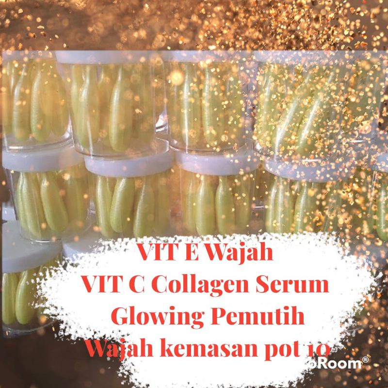 Kapsul vit E Vit C Collagen wajah Glowing