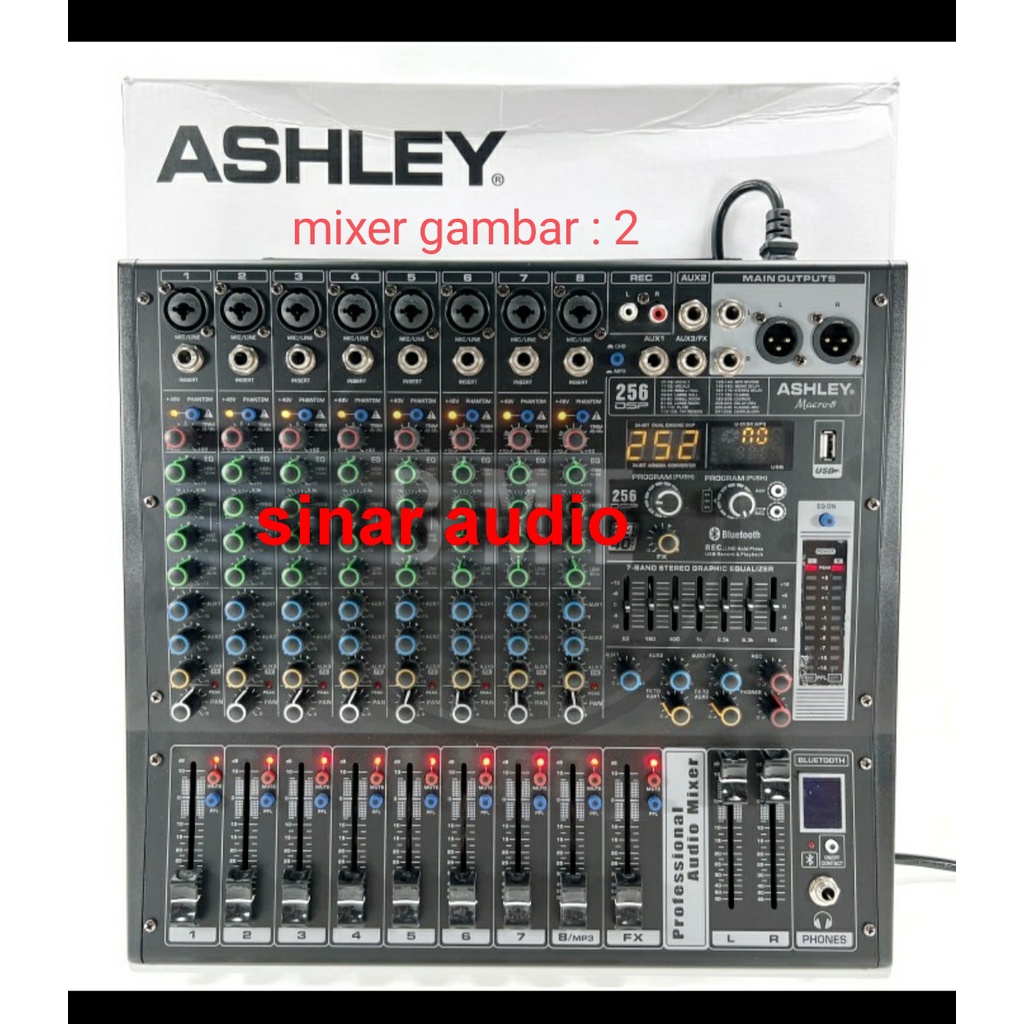 Jual Mixer Ashley Macro 8 Original 8 Channel Bluetooth MACRO8 Shopee