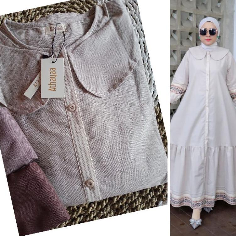 DRESS GAMIS TRISET ATHAYAA- Katun Triset Blouse Katun Premium Tunik Gamis Wanita [BEN. 555026]