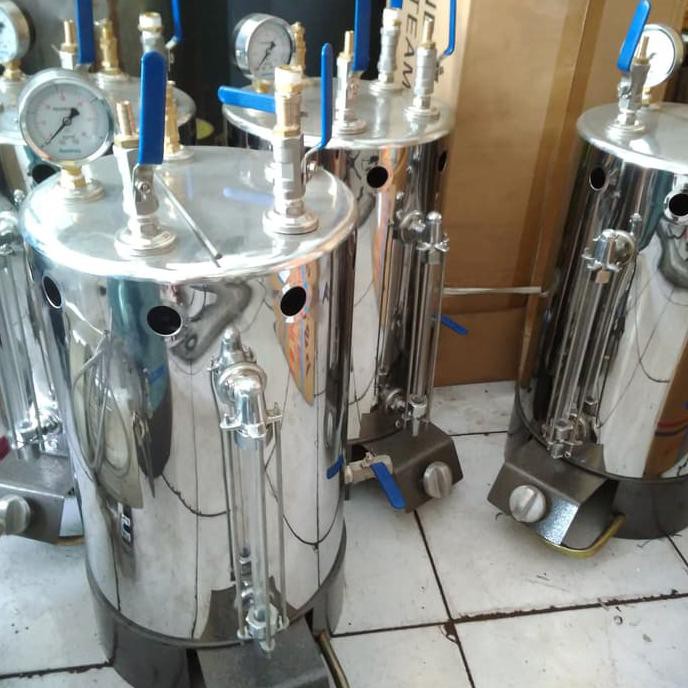 setrika uap boiler laundry gas 10 liter