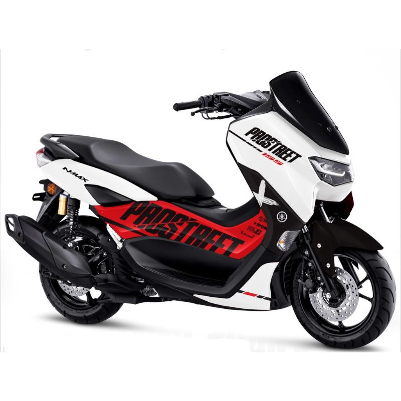 sticker decal full body variasi yamaha all new nmax motip prestreet gradasi warna merah putih