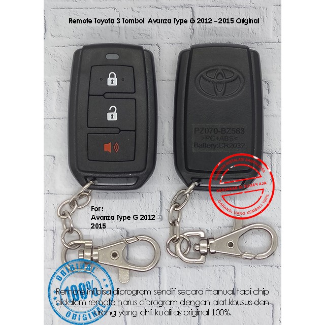 Remote Avanza Type G 2012 2015