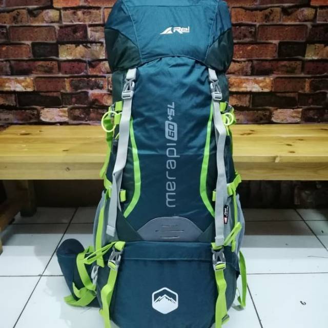 Carrier Rei Merapi 65L Tas Gunung Rei Merapi 60 Plus 5L Original