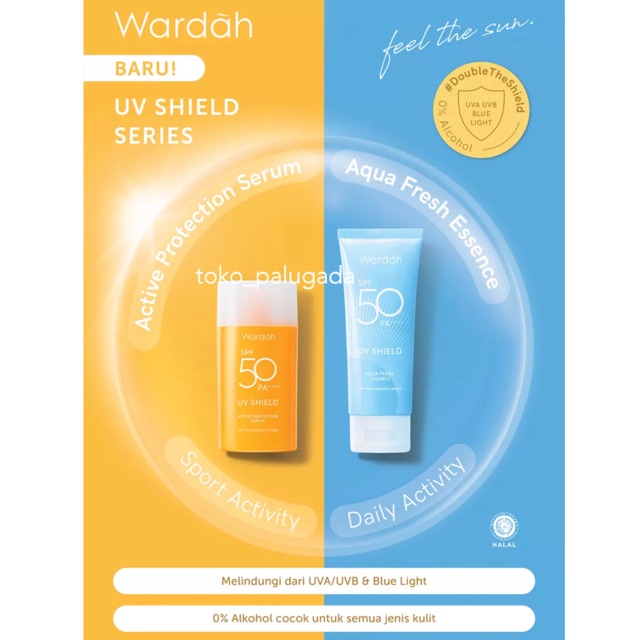 [BISA COD] Wardah UV Shield Sunscreen Light Matte Sun Stick - Wardah UV Shield Sunscreen Gel - Wardah Sunscreen Stick Wardah sunscreen