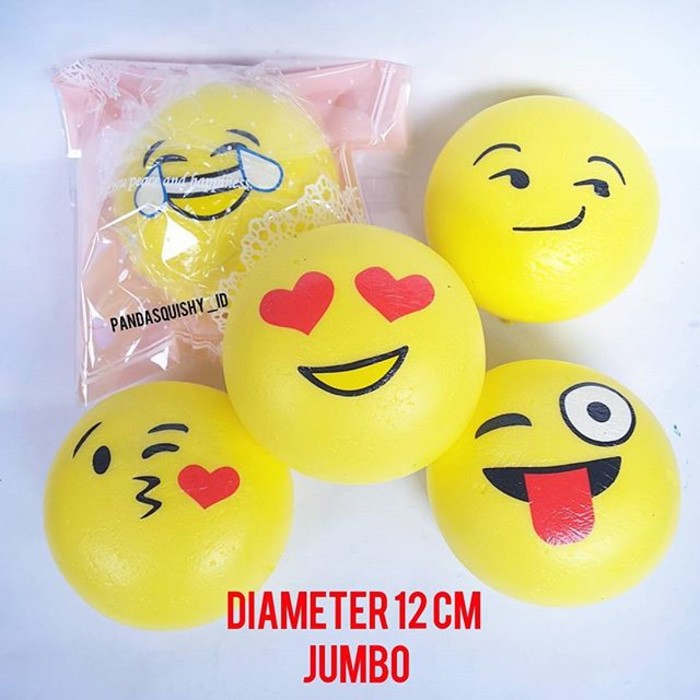 Termurah Squishy Jumbo Yellow  IPhone Emoticon Bun - Squishy Yellow Bun Jumbo