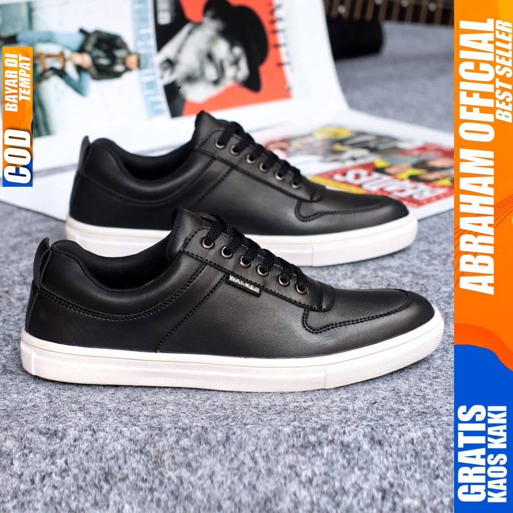 ABRHM x TIAGO Sepatu Kasual Pria Sepatu Pria Casual Sneakers Cowok/Cowo Ori Sepatu Casual Kulit Pu Sepatu Kerja Kantor Semi Formal Anti Slip Kuliah Kondangan Gaya keren Kekinian Murah Terlaris